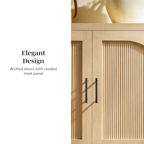 70 Inch Coastal Oak 4-Door Sideboard Buffet N95138