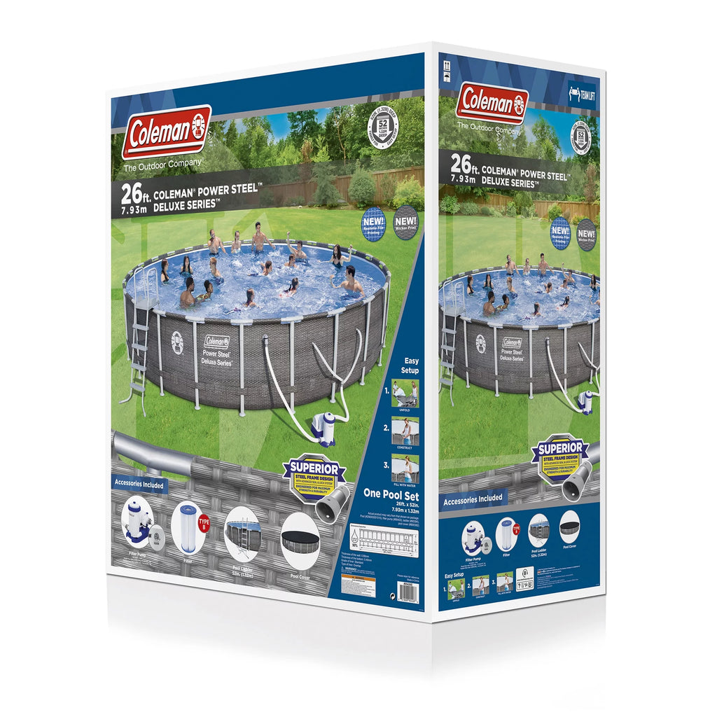 Power Steel Pool Set with Pump, Ladder and Cover J285