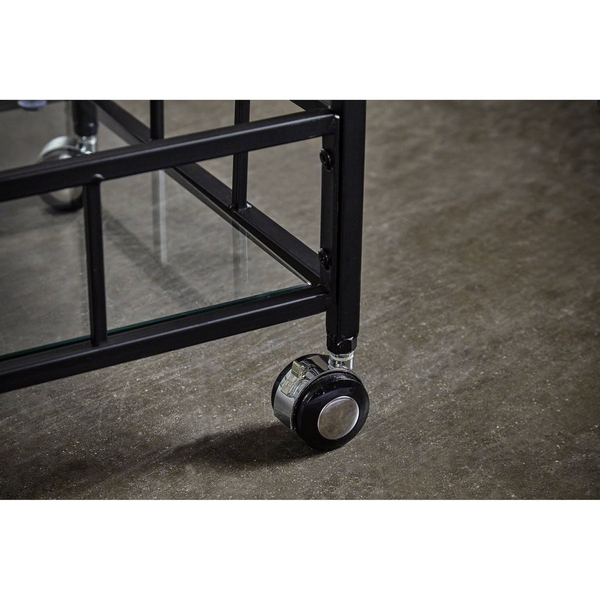 Black Glass Bar Cart K777