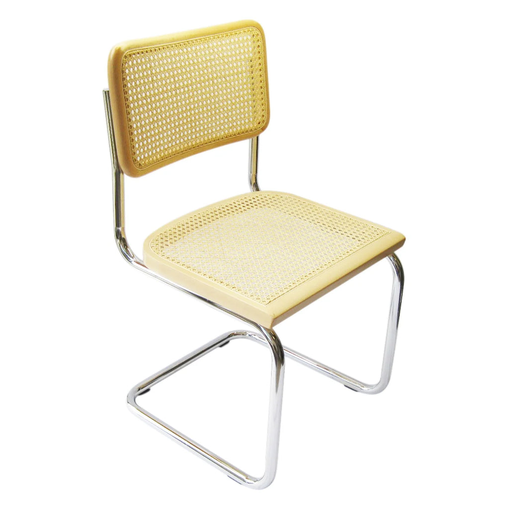 Cane Dining Chair in Chrome and Natural F6707