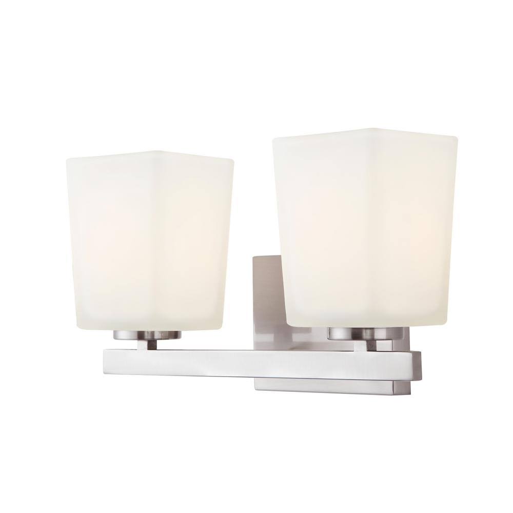 Brushed Nickel 2-Light Bath Light D991552