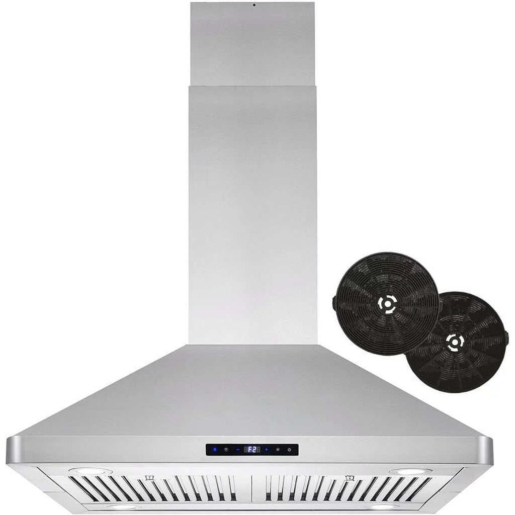 30" 380 CFM Ductless Island Range Hood in Stainless Steel D768