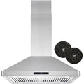 30" 380 CFM Ductless Island Range Hood in Stainless Steel D768
