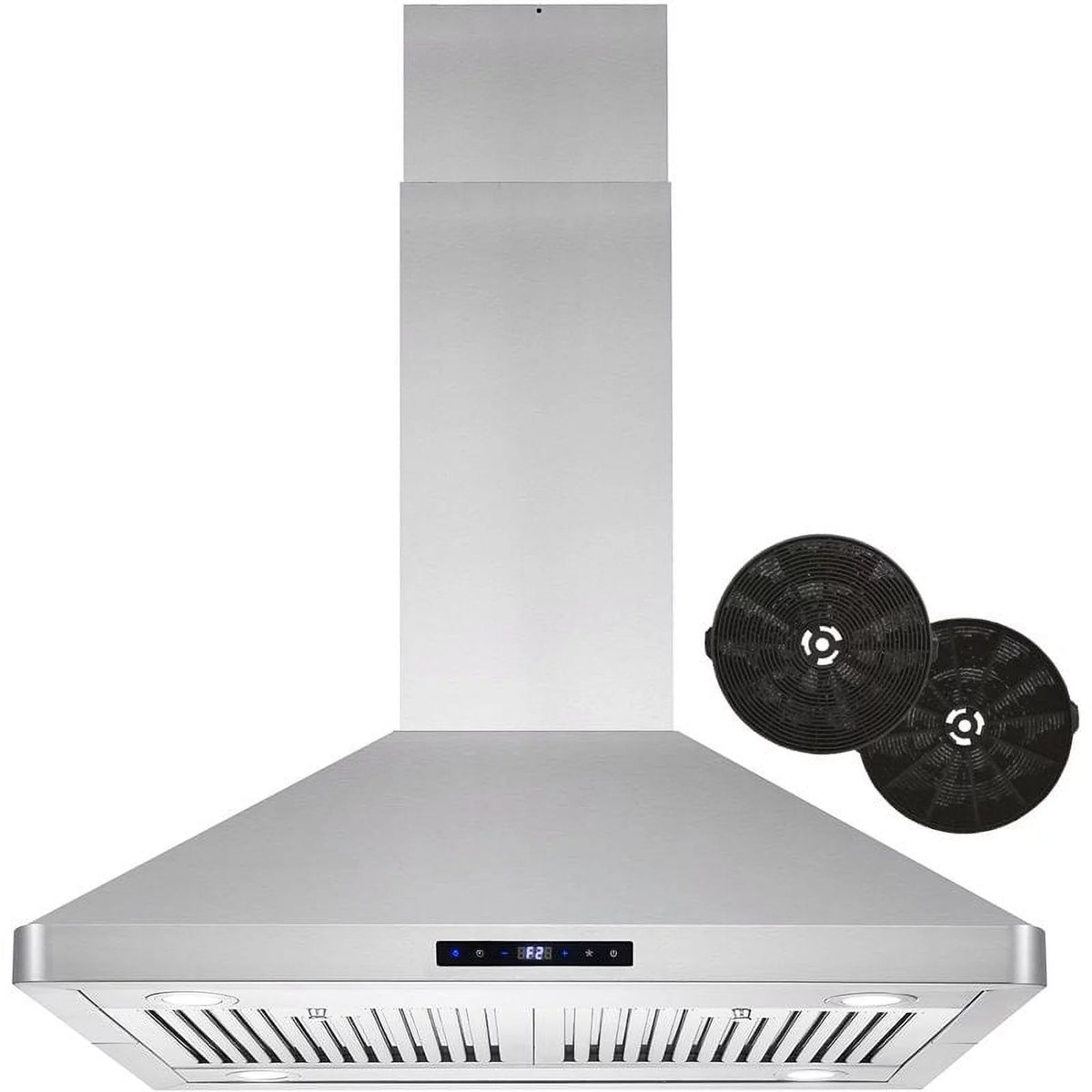 30" 380 CFM Ductless Island Range Hood in Stainless Steel D768