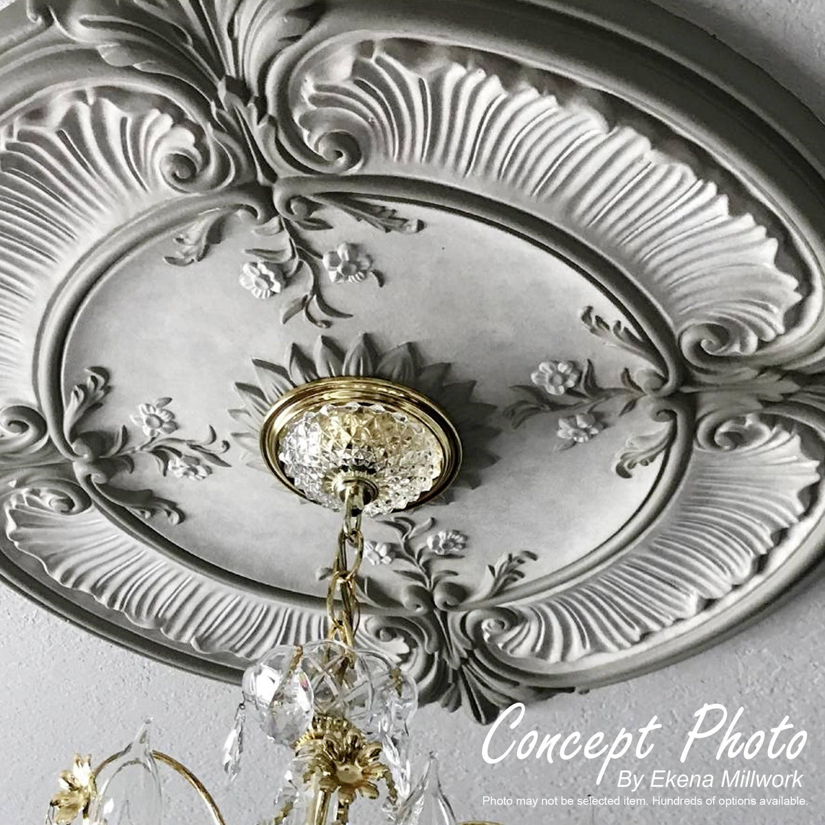 Hand-Painted Brass Oldham Ceiling Medallion O649432