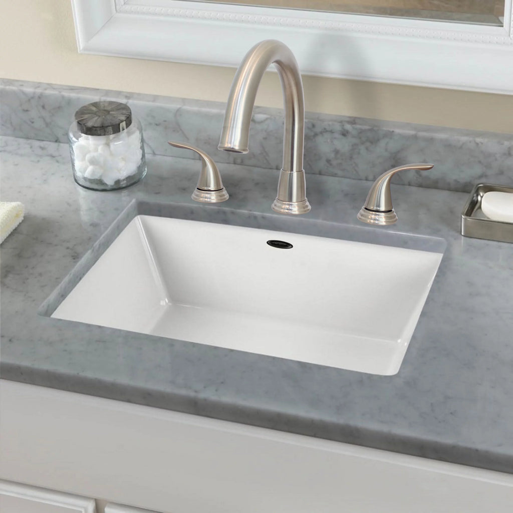 Stainless Steel Widespread Bathroom Sink Faucet Brushed Nickel F690578