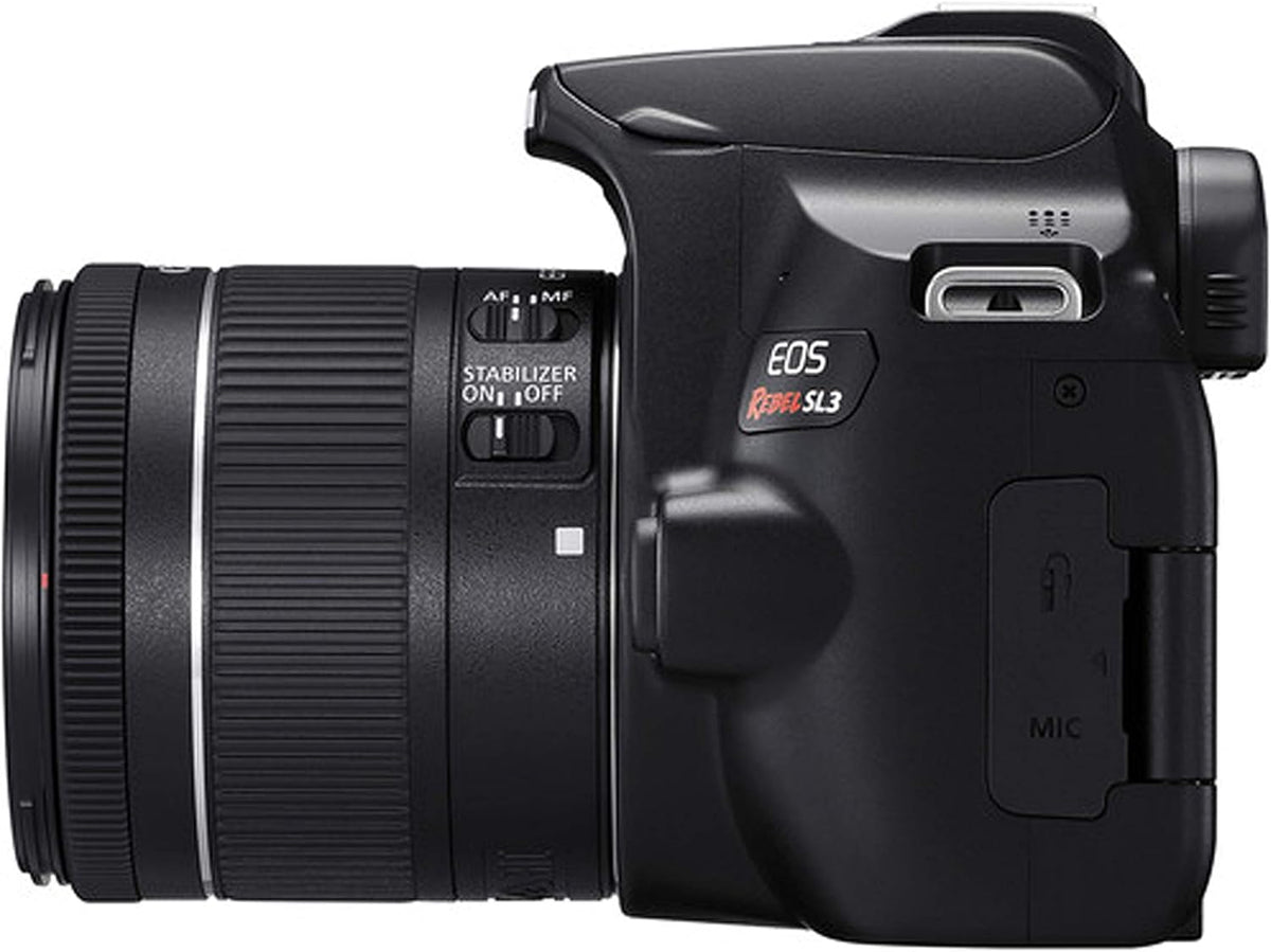 DSLR Camera with 18-55mm and 55-250mm and 420-800mm Lenses 64GB Memory Case Tripod Flash Remote 38pc Bundle E438138