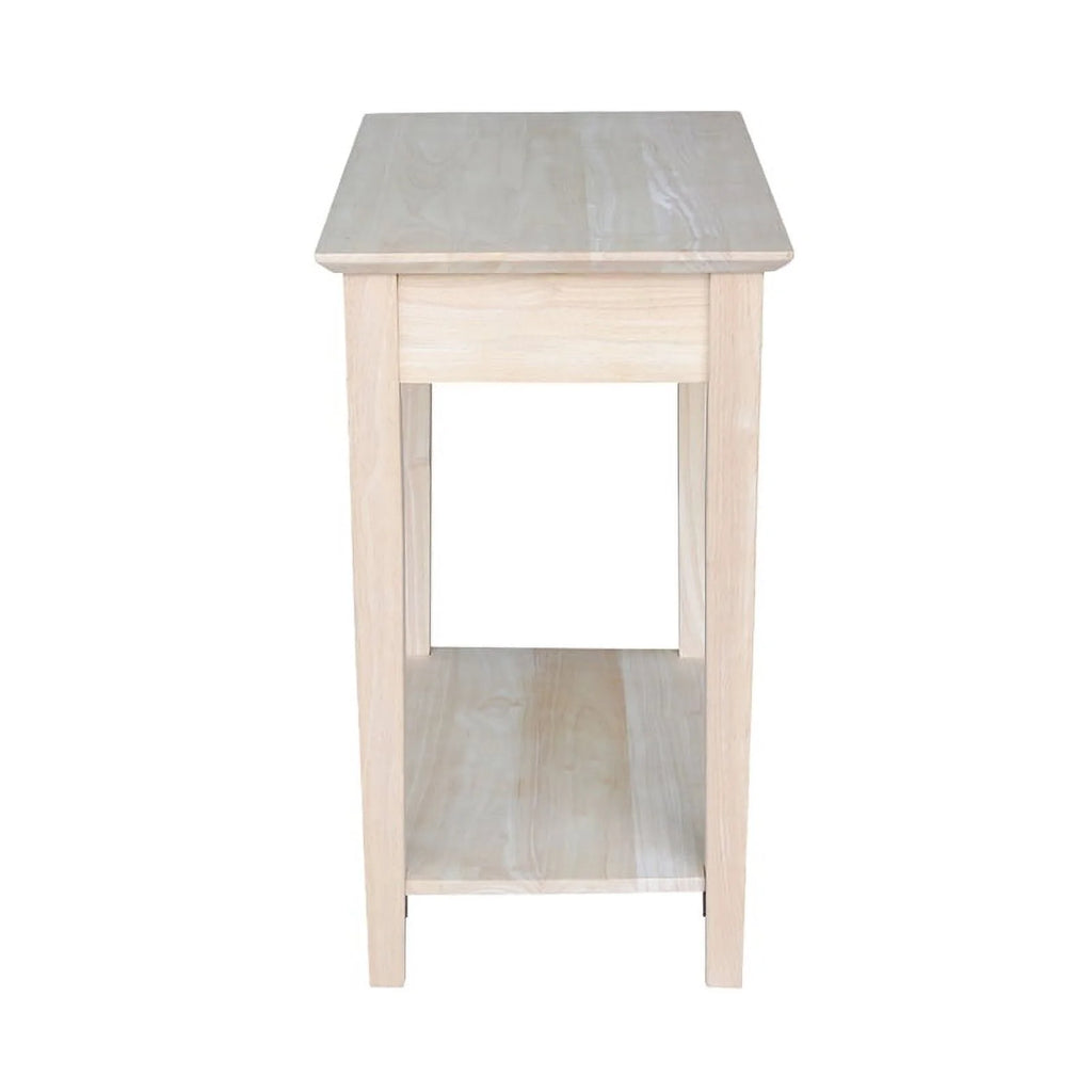 Solid Wood Unfinished 1-Drawer End Table Z4728