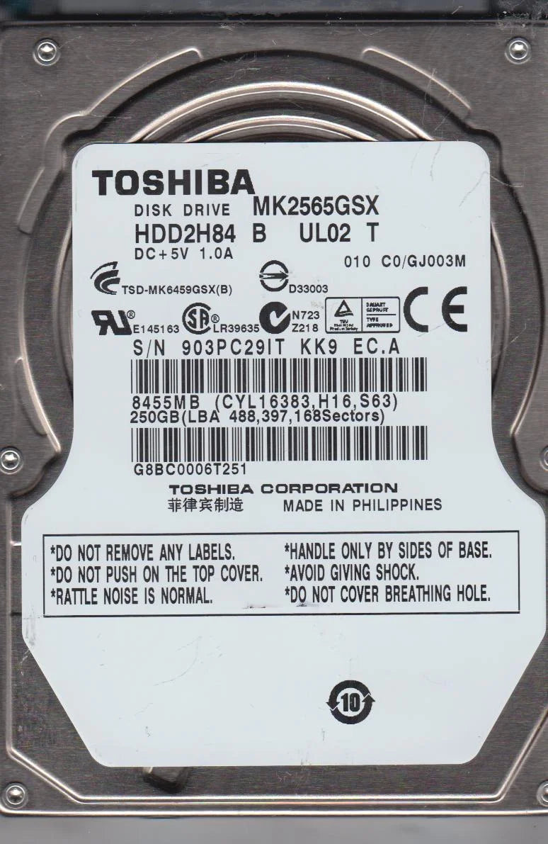 250GB SATA 2.5 Hard Drive B7709