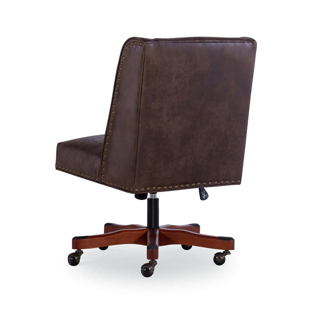 Wood Upholstered Office Chair in Brown Z2894