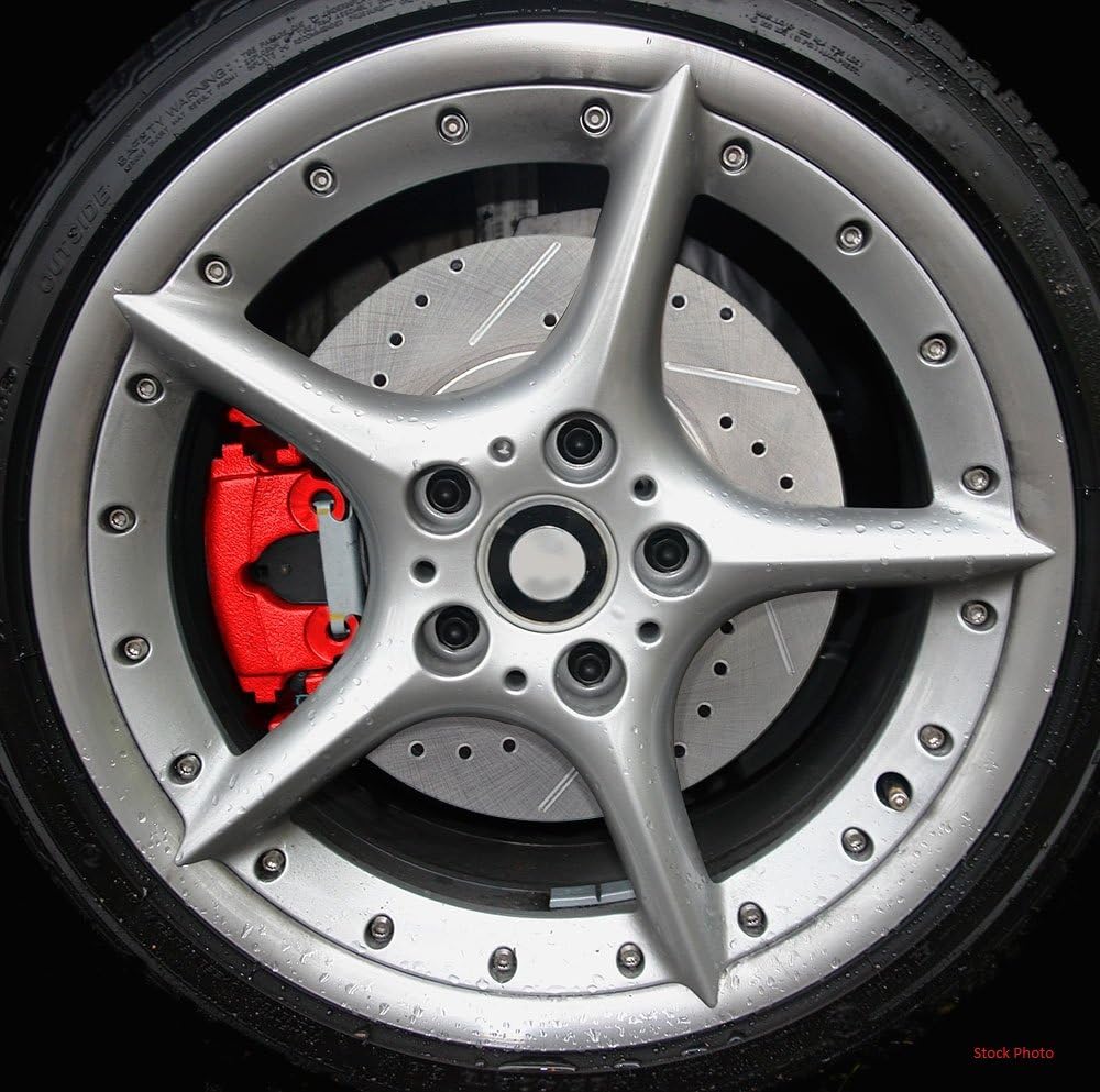 Red Powder Coated Caliper Assembly Set Kit V7707