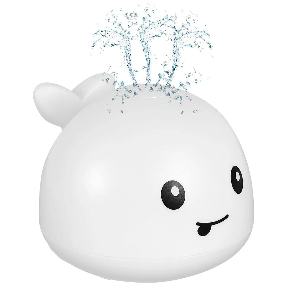 Baby Bath Toy Light up Whale Bath Toy 2 in 1 Induction Water Spray Toy Automatic Sprinkler Bathtub Toy with LED Light V6705