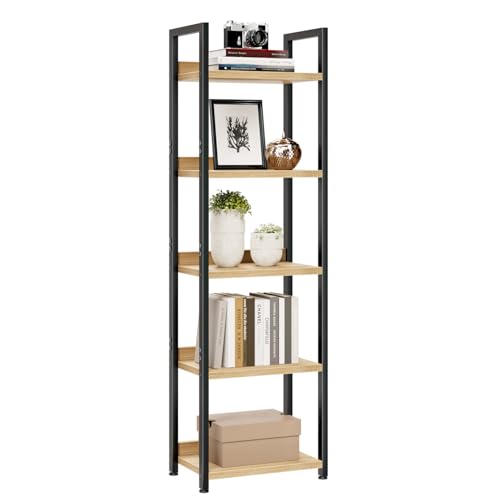 5 Tier Black Bookshelf I82173
