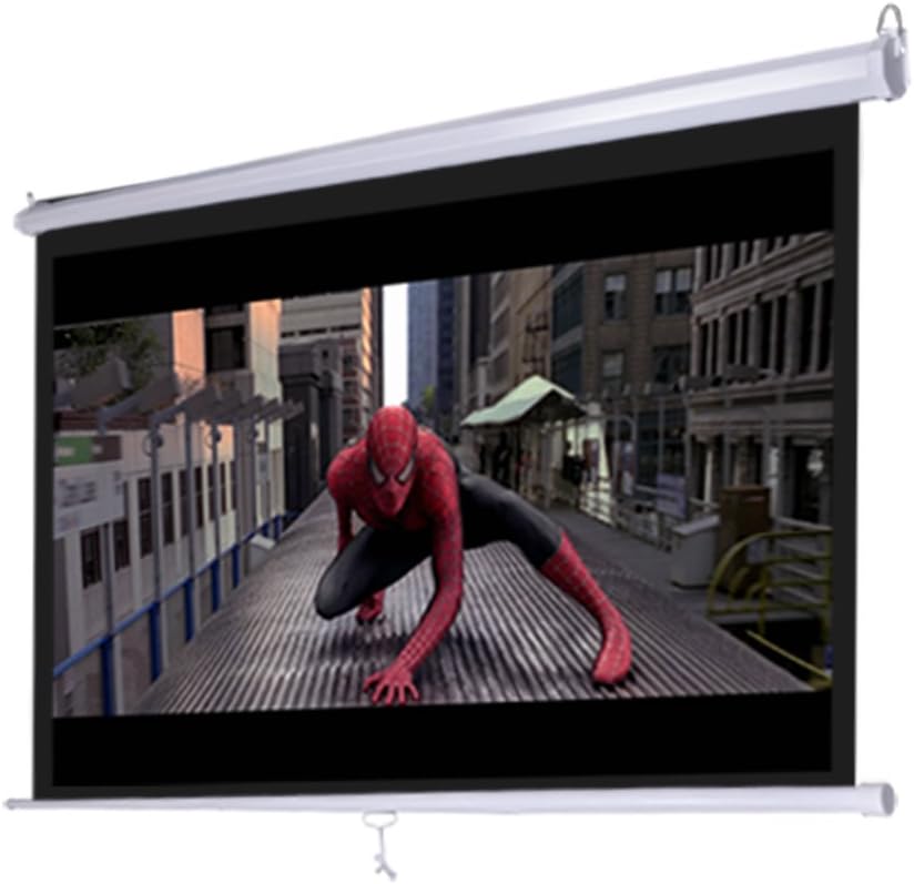 100" 16:9 Manual Pull Down Projector Screen 87"x 49" HD 1.3 Gain O78810
