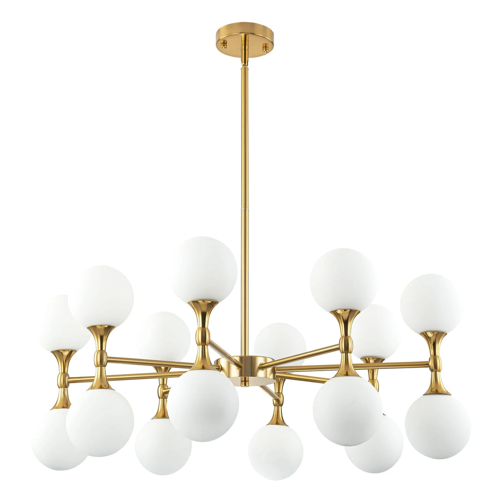 16-Light Dimmable Sputnik Linear Chandelier O1227