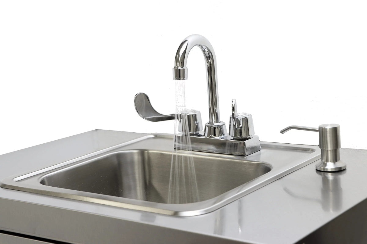 Electric Portable Sink with Hot Water Heater and Pump - Movable Steel Hand Washing Sink I85690