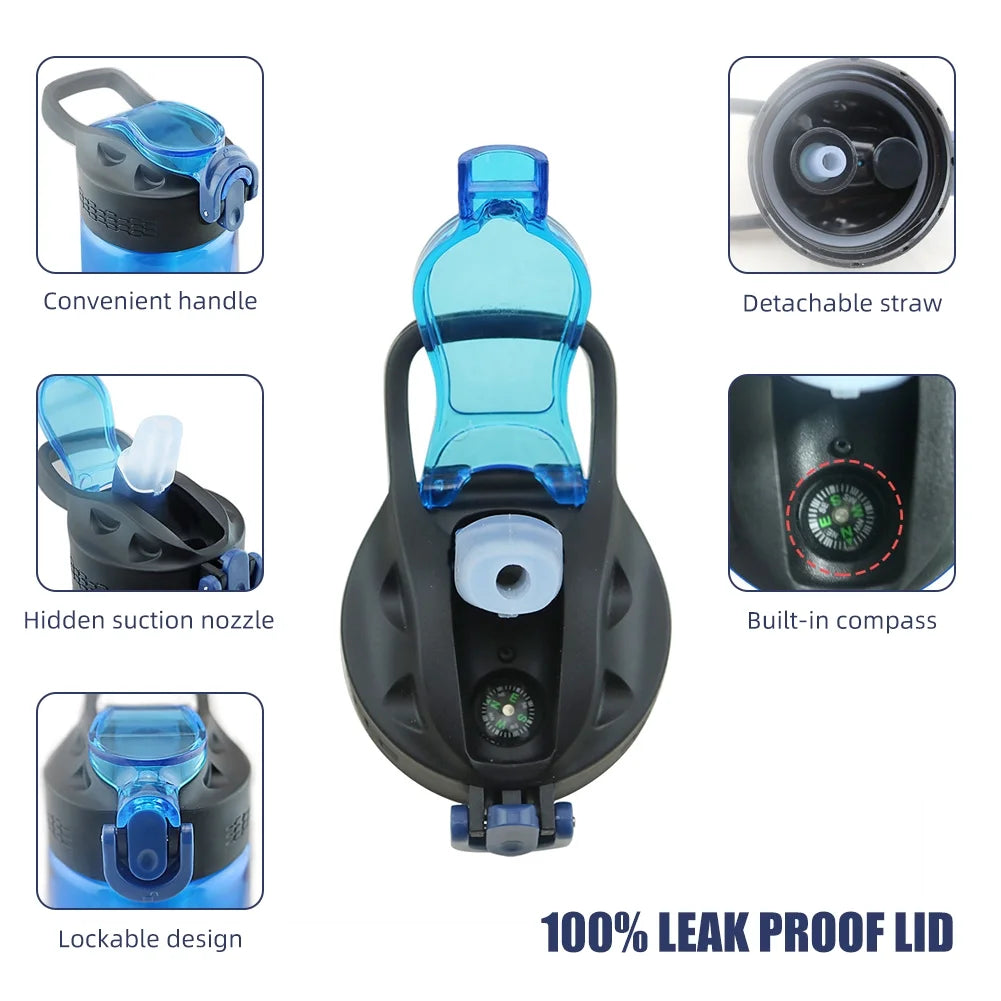 Blue BPA Free Tritan Travel Bottle with Filter Lockable Lid Y66653
