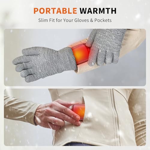 Rechargeable 2 Pack Magnetic Electric Hand Warmer with Digital Display P7744