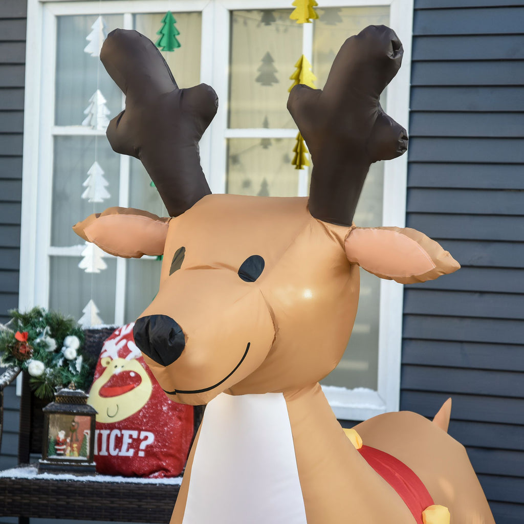 Reindeer Christmas Yard Inflatable with LED Lights V1329