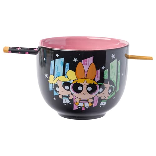 Pink 20 Ounces Ceramic Ramen Noodle Rice Bowl with Chopsticks F565