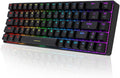 68 Key 65% Hot Swappable Mechanical Keyboard, Blue Switch, Black B6613