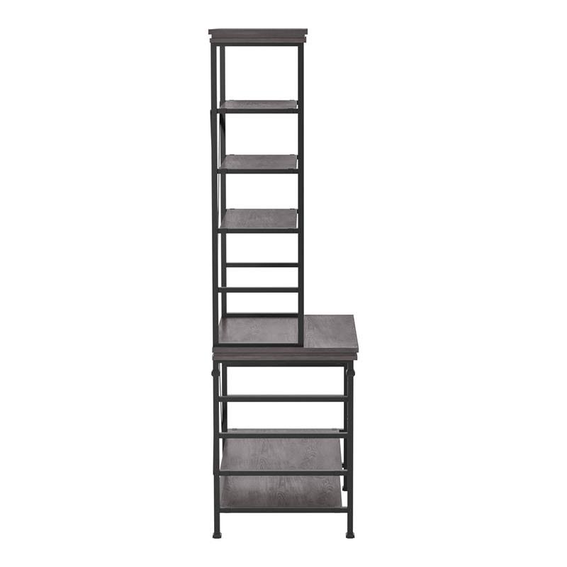 Industrial Metal 6-Shelf Bookcase K642