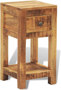 Solid Mango Wood 1 Drawer Side Table X990