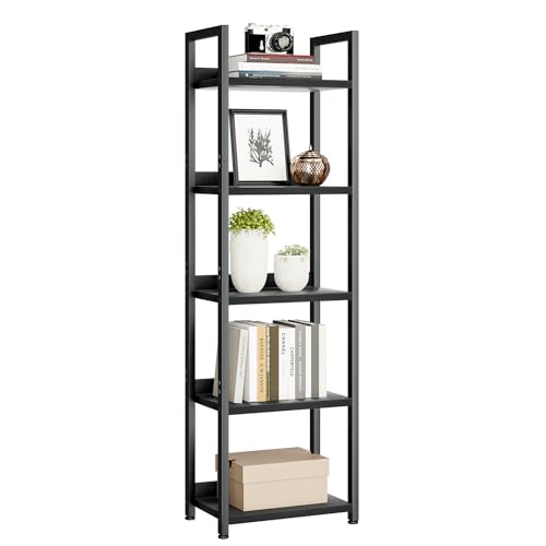 5 Tier Black Bookshelf I82173