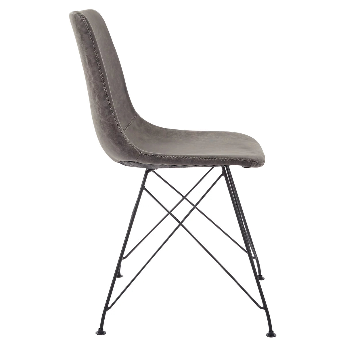 Charcoal Gray Faux Leather Chair 2 Pack T1183