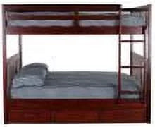 Full over Full Size Ladder Bunk Bed with 3 Drawers S834