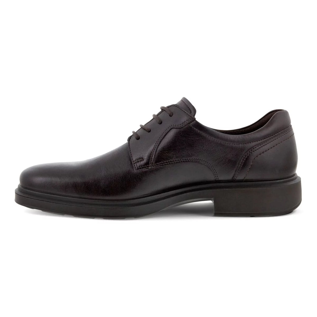 Mocha Leather Plain Toe Tie Shoes J2840