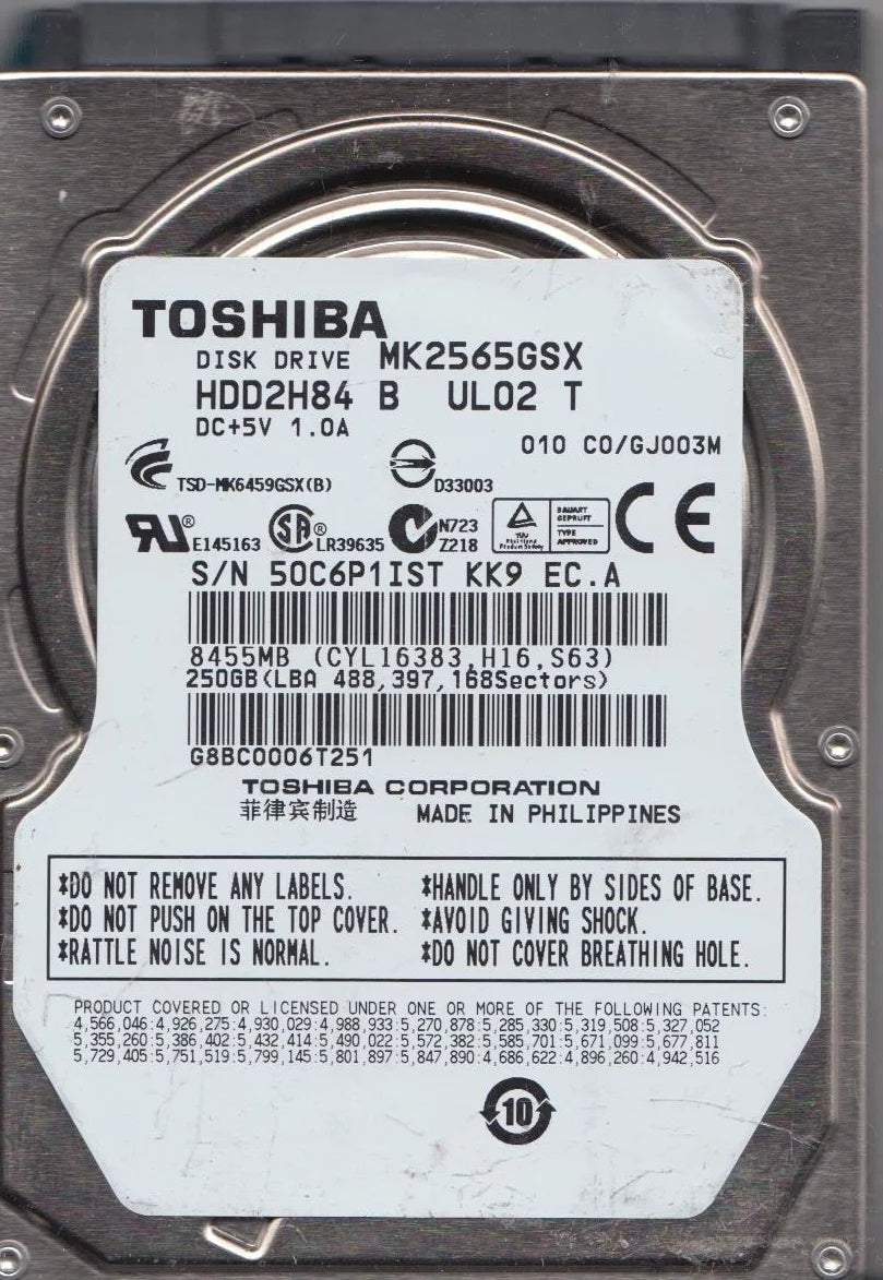 250GB SATA 2.5 Hard Drive B7709
