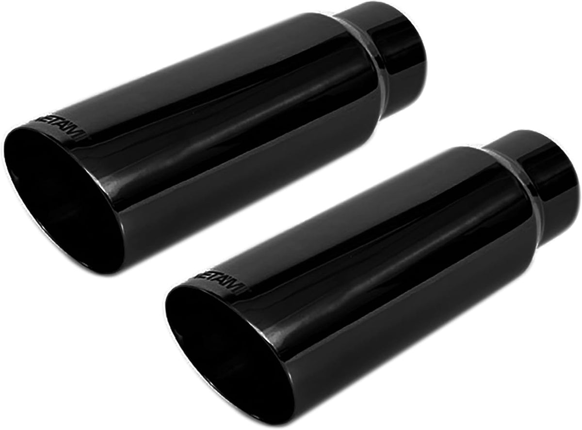 2.5" to 4" Stainless Steel Double Wall Chrome Polished Exhaust Tip 2-Pack P737