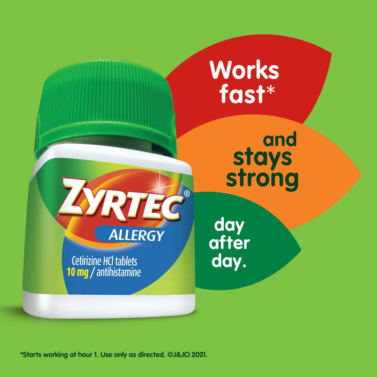 24 Hour Allergy Relief Tablets 10mg Cetirizine HCl 120 ct B491979