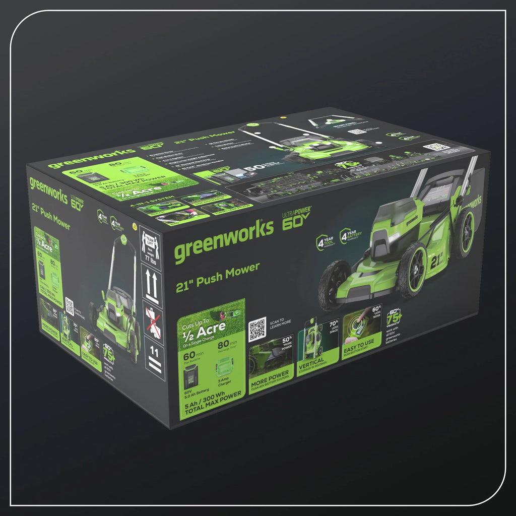 60V 21 Push Lawn Mower with Battery & Charger O867151