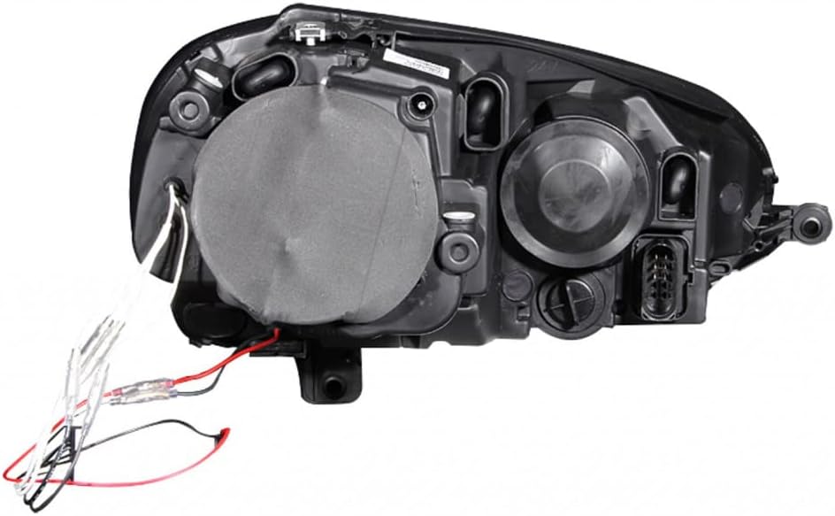 Projector Headlight with Halo Black T454