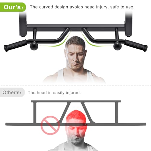 32" Ceiling Mounted Heavy Duty Pull Up Bar with Punching Bag Hanger and Resistance Bands W5163