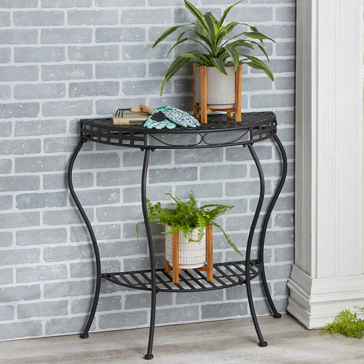 Metal Console Table Outdoor Half Moon Table A1527