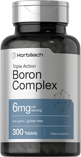 6 mg Vegetarian Non-GMO Gluten Free Boron Supplement 300 Tablets Z40326