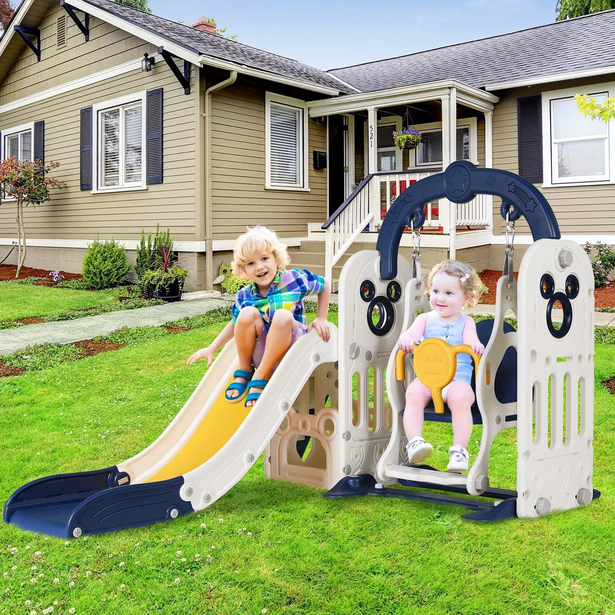 5 in 1 Toddler Swing and Slide Set R673
