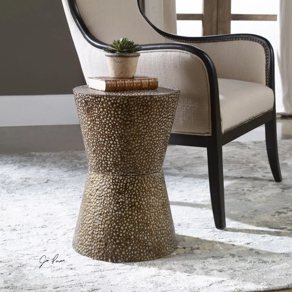 Drum Shaped Accent Table 19.88 inch E19343