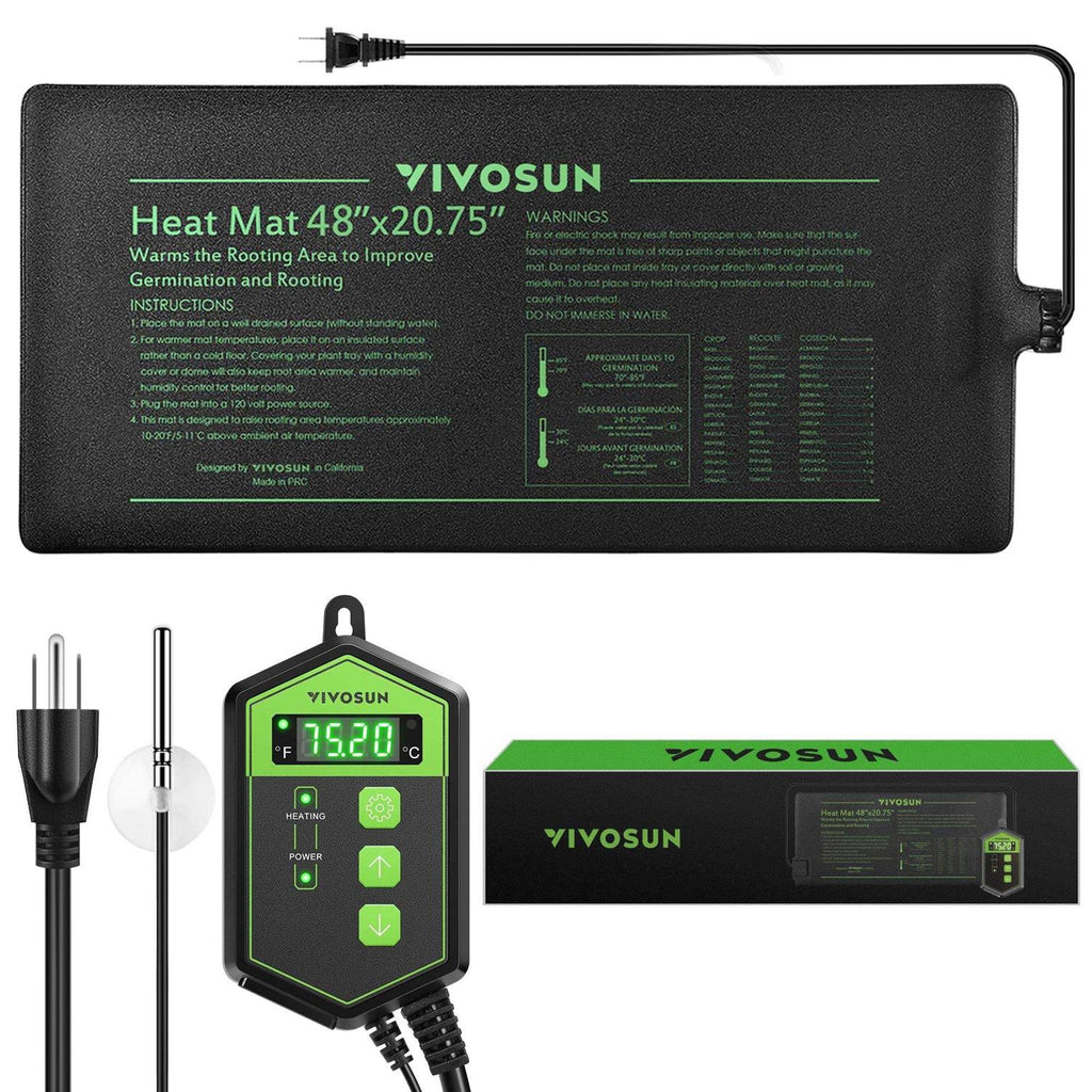 20.75 Seedling Heat Mat and Digital Thermostat Combo Set D79823