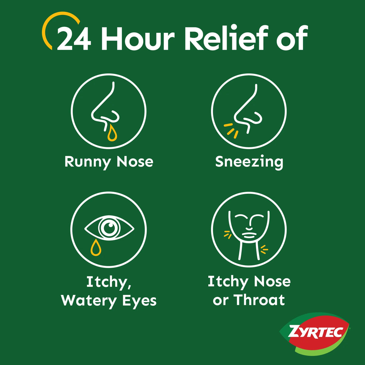 24 Hour Allergy Relief Tablets 10mg Cetirizine HCl 120 ct B491979