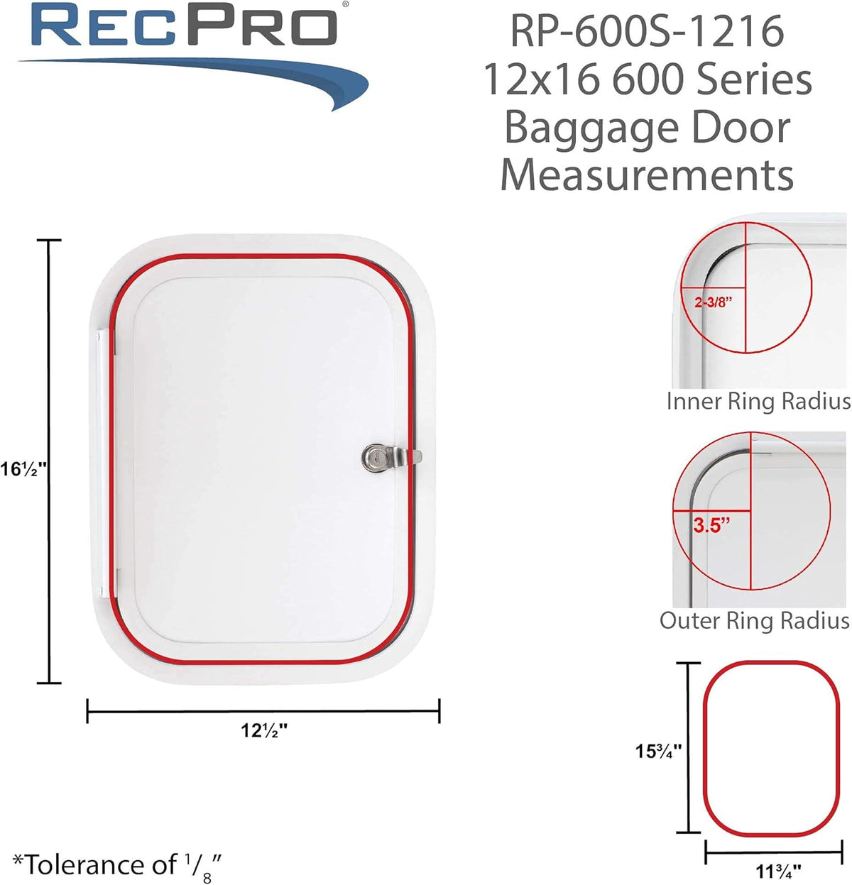 12 Wide x 16 High Compartment Storage Door with Top Hinge R212307