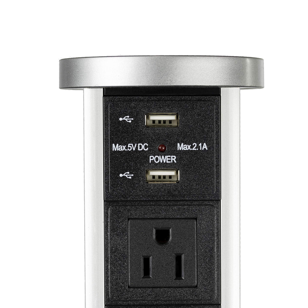 110V Automatic Pop Up Outlet Retractable Countertop Power Socket N3756