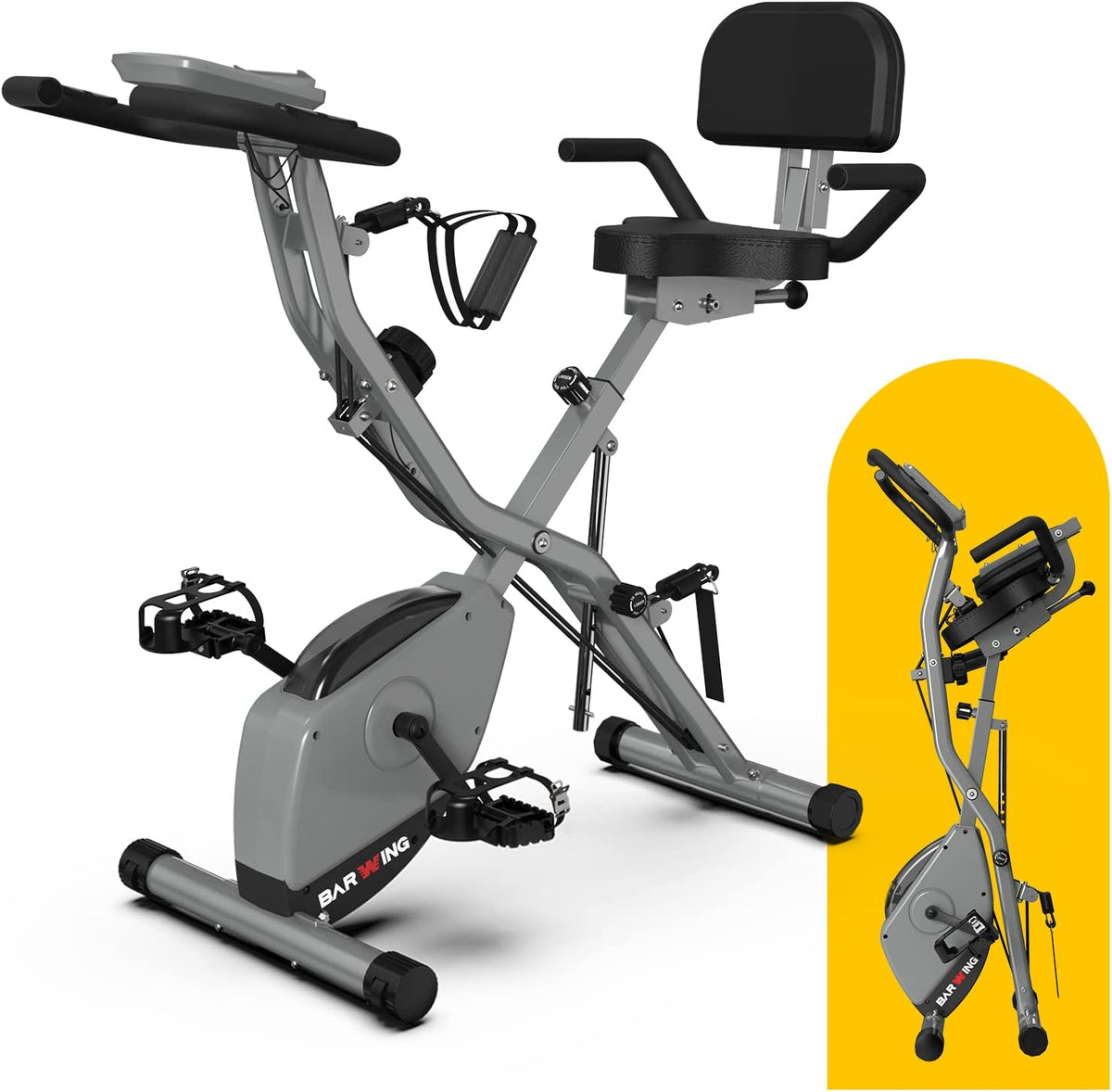 4 IN 1 Foldable Exercise Bike with Magnetic Resistance F353