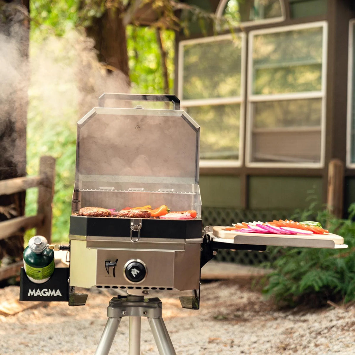Single Burner Camping Stove with Grill Top & Griddle Top R24332