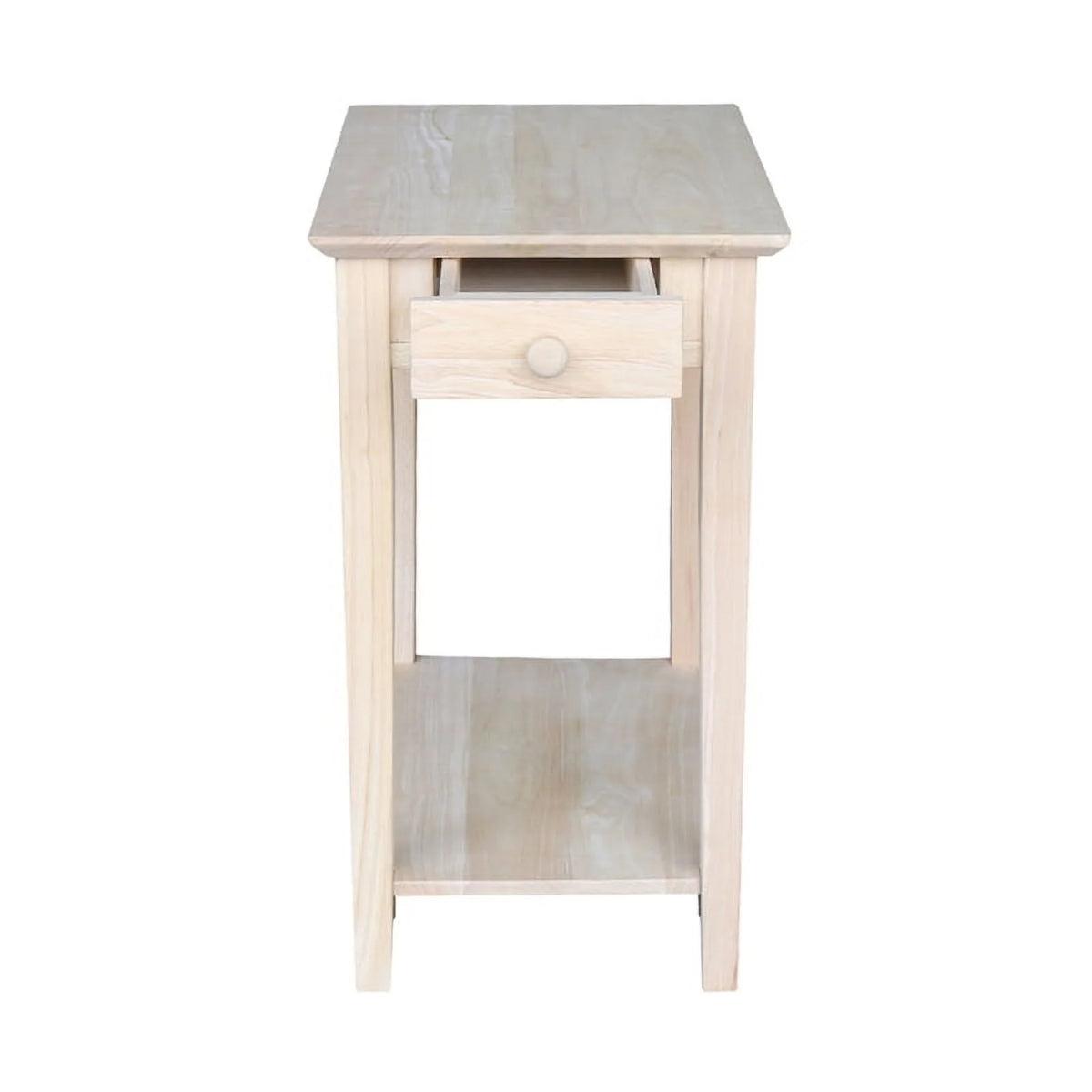 Solid Wood Unfinished 1-Drawer End Table Z4728