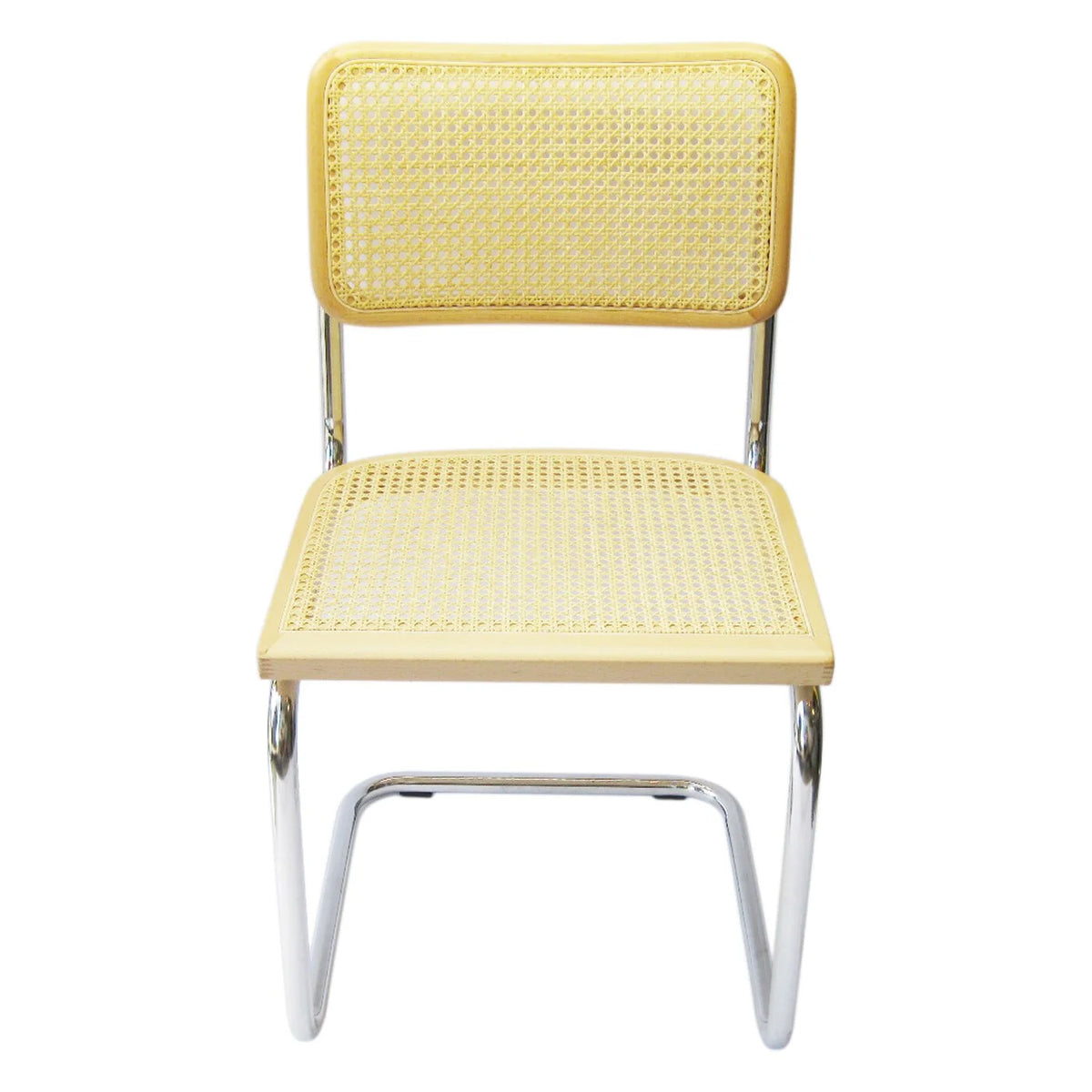Cane Dining Chair in Chrome and Natural F6707