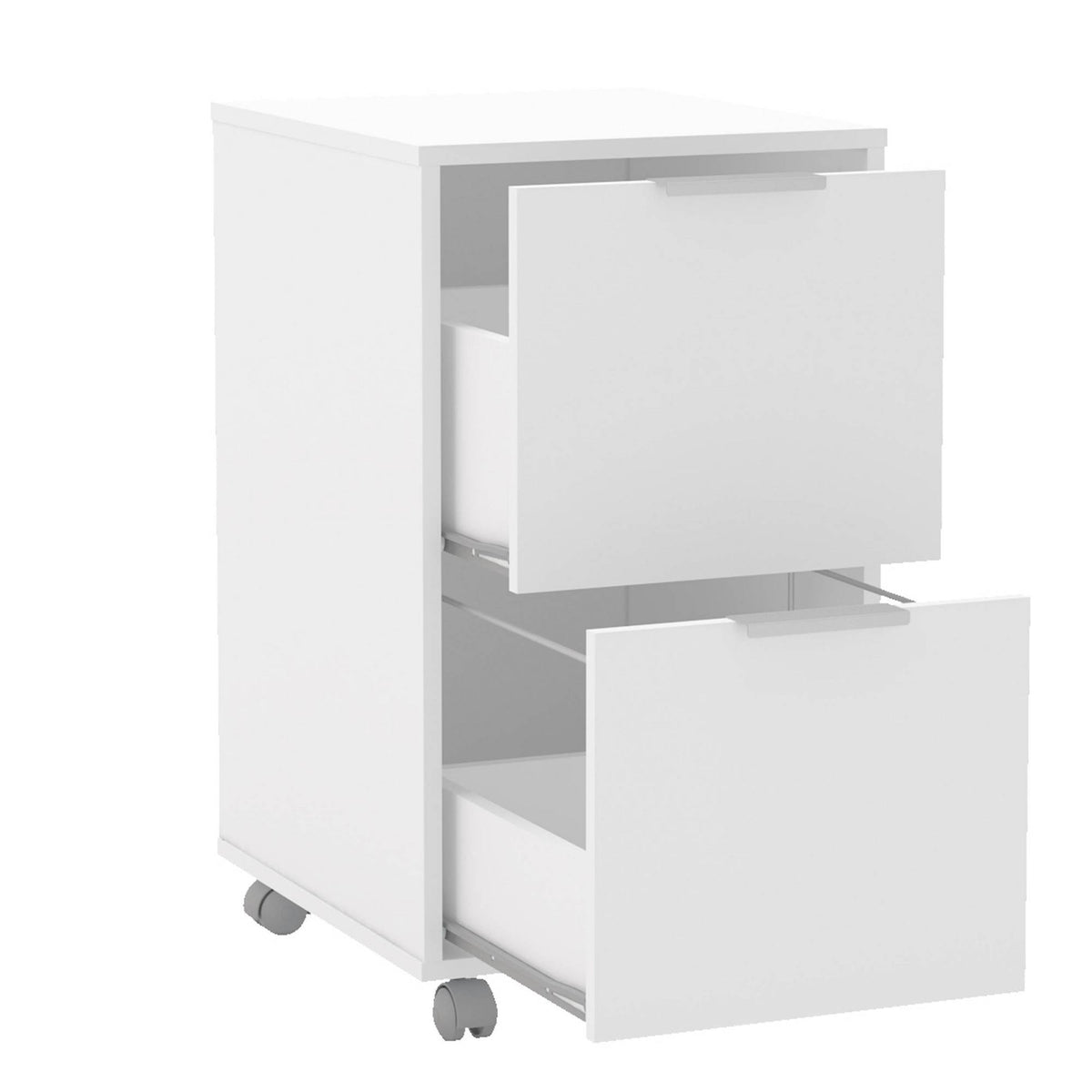 White 2 Drawer File Cabinet W649